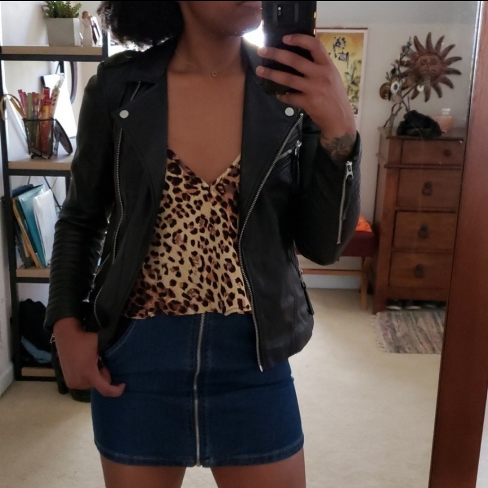 Biker Faux Leather Jacket